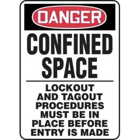 Accuform OSHA DANGER SAFETY SIGN CONFINED MCSP021XP MCSP021XP